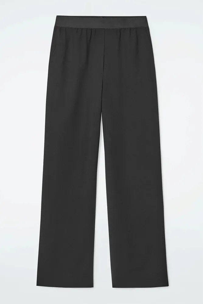 Шерстяные брюки с эластичным поясом COS