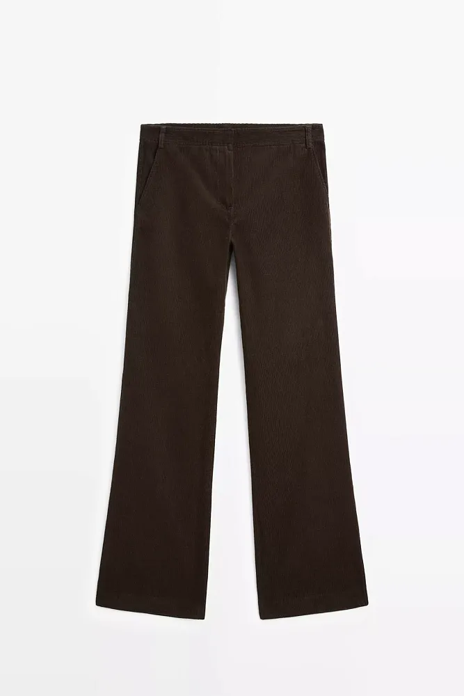 Расклешенные вельветовые брюки MASSIMO DUTTI