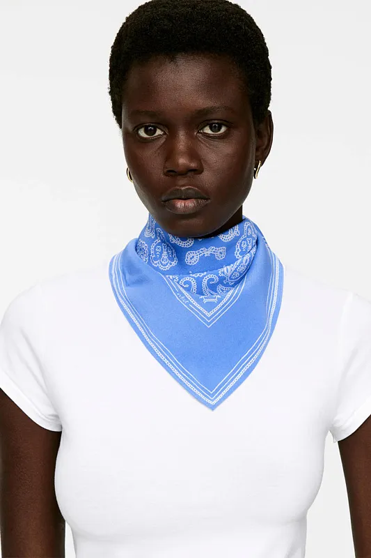 Шелковый платок с принтом