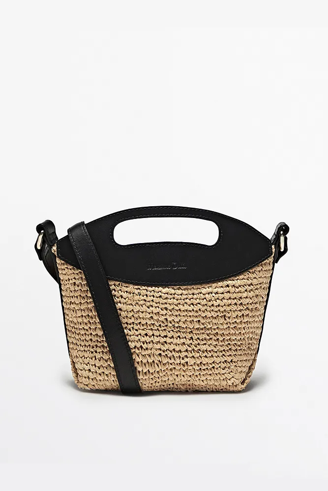 Сумка мини кроссбоди из рафии MASSIMO DUTTI