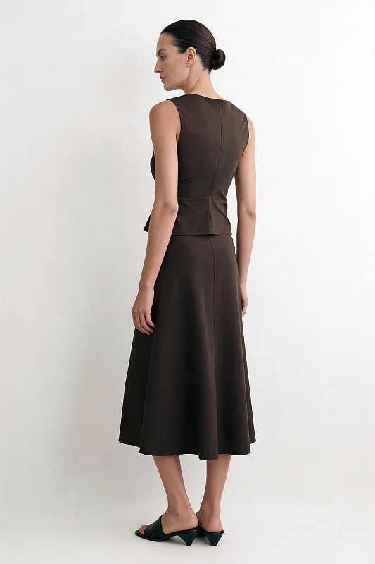 Трикотажная юбка миди с крученым элементом COS Трикотажная юбка миди с крученым элементом COS