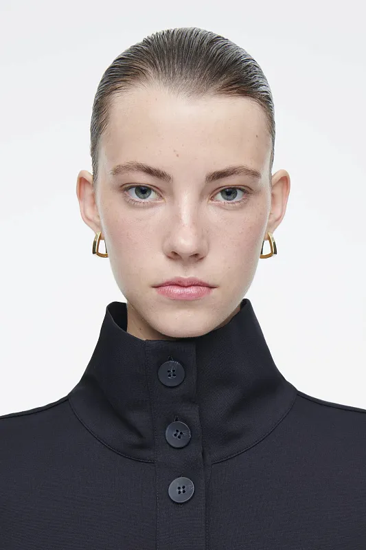 Квадратные серьги-кольца