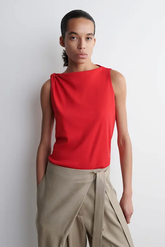 Хлопковый топ с кручеными деталями