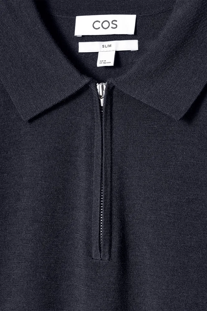 Рубашка-поло из мериносовой шерсти COS