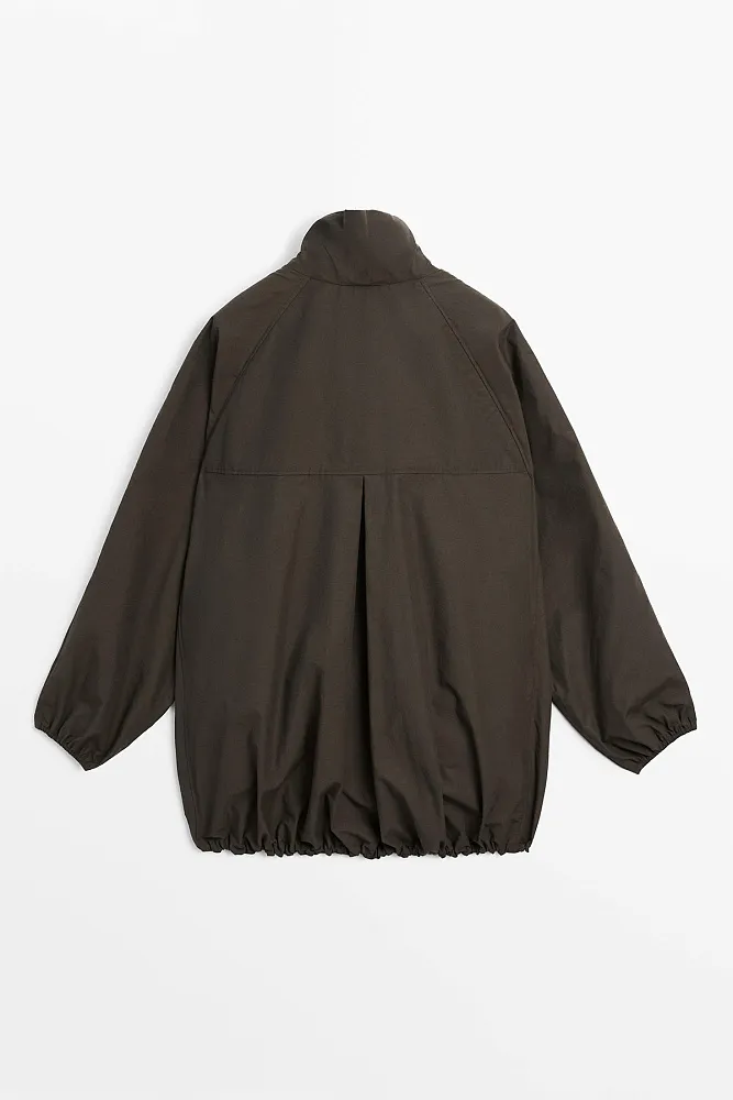 Объемная парка из смесового хлопка MASSIMO DUTTI