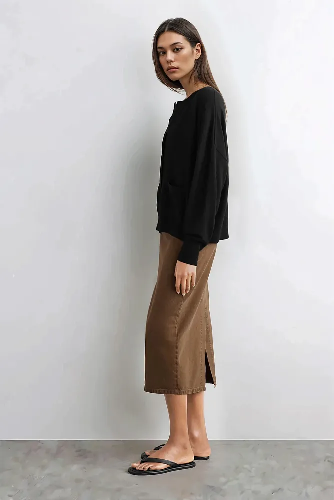 Кардиган из шерсти мериноса с круглым вырезом COS