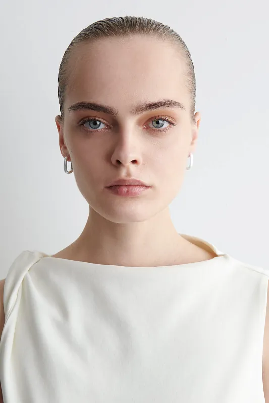 Овальные серьги-кольца