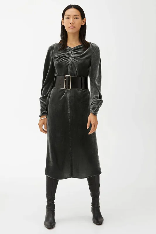 Бархатное платье со сборками ARKET Бархатное платье со сборками ARKET