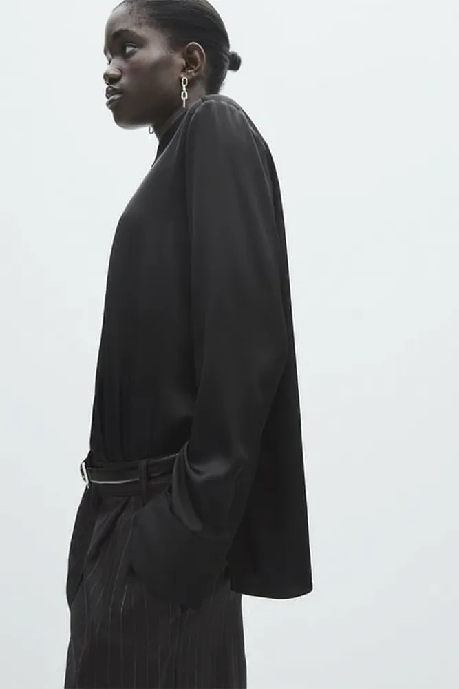 Атласная рубашка MASSIMO DUTTI