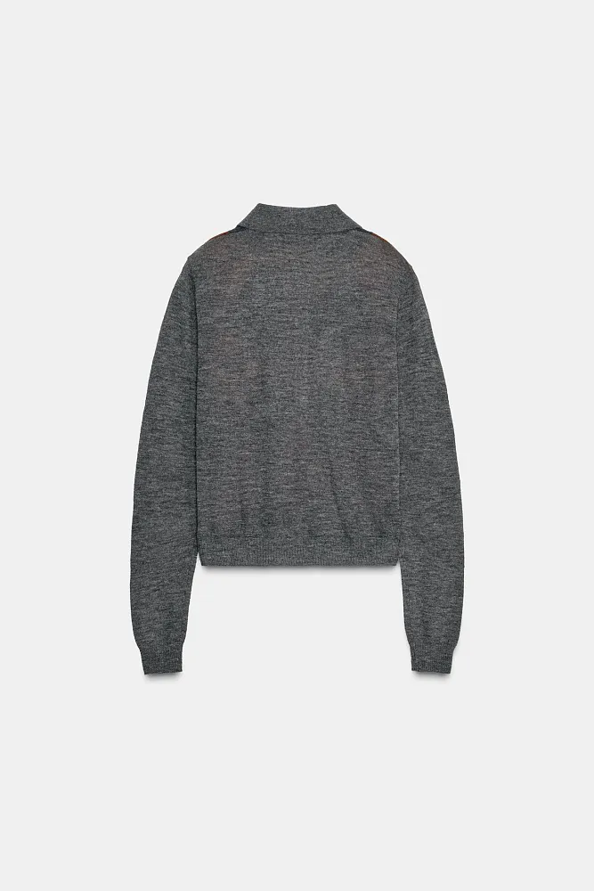 Джемпер-поло с ромбами ZARA