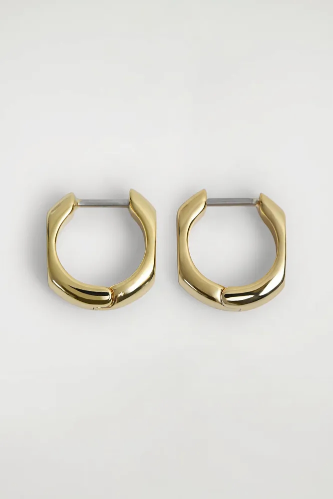 Скульптурные мини-серьги-кольца COS