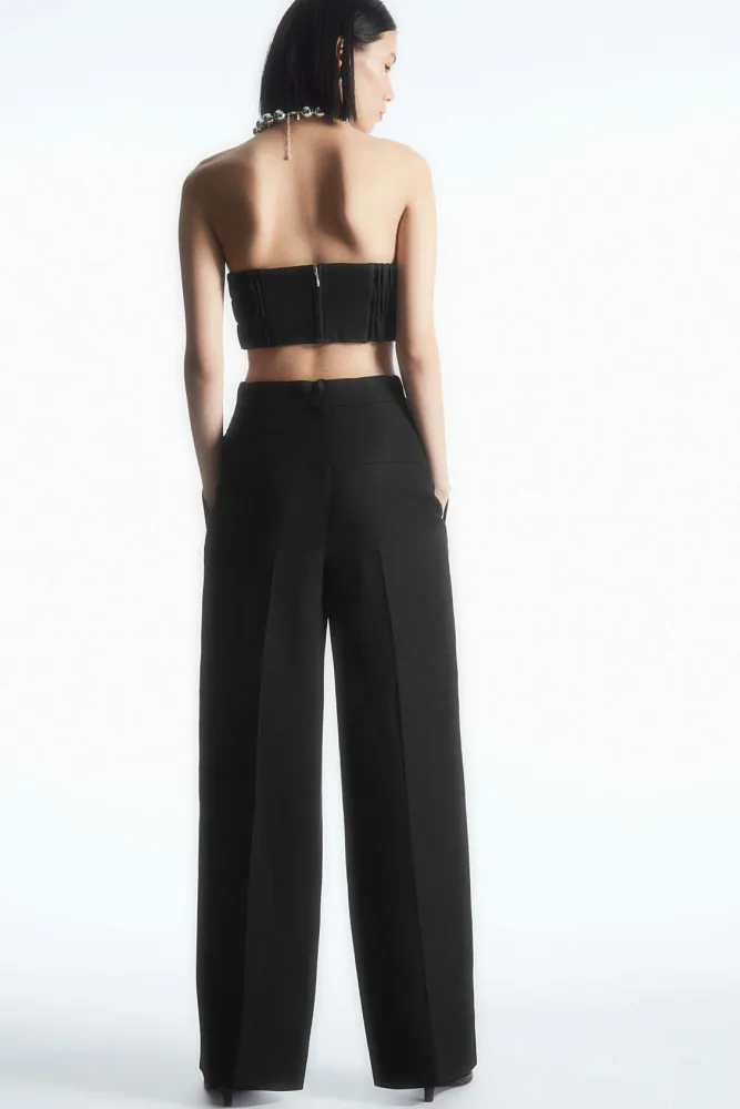 Льняные брюки с защипами COS