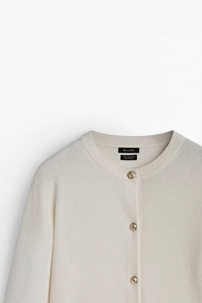 Кардиган из смесовой шерсти MASSIMO DUTTI