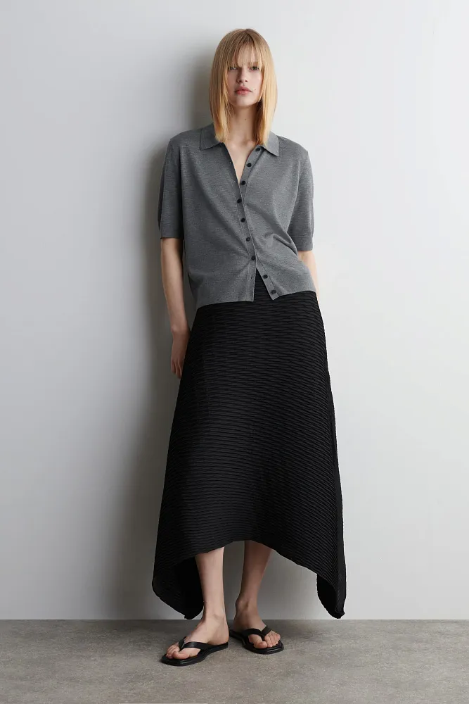 Кардиган-поло из мериносовой шерсти COS