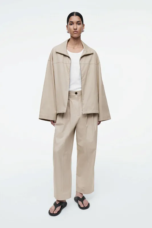 Хлопковые брюки со складками