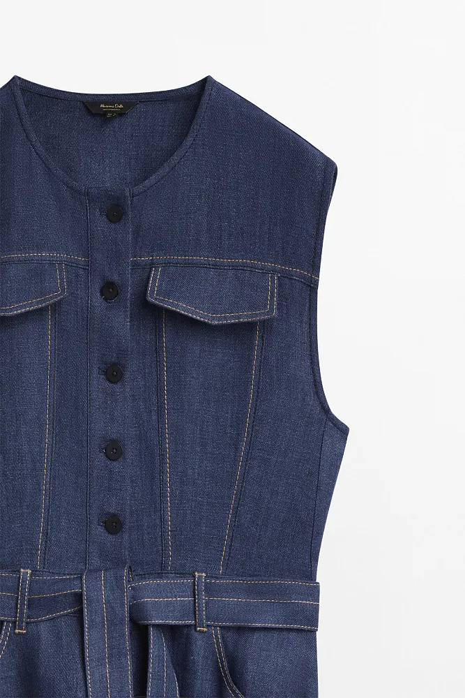 Платье льняное MASSIMO DUTTI