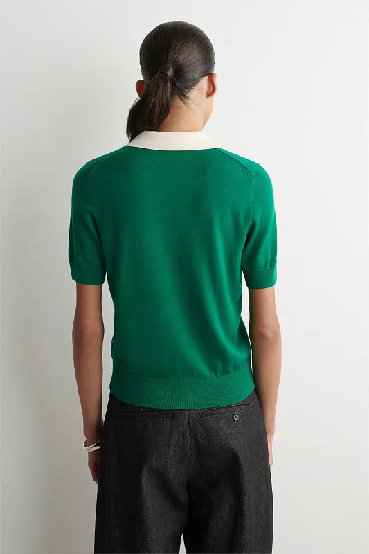 Джемпер-поло из смеси шерсти COS Джемпер-поло из смеси шерсти COS