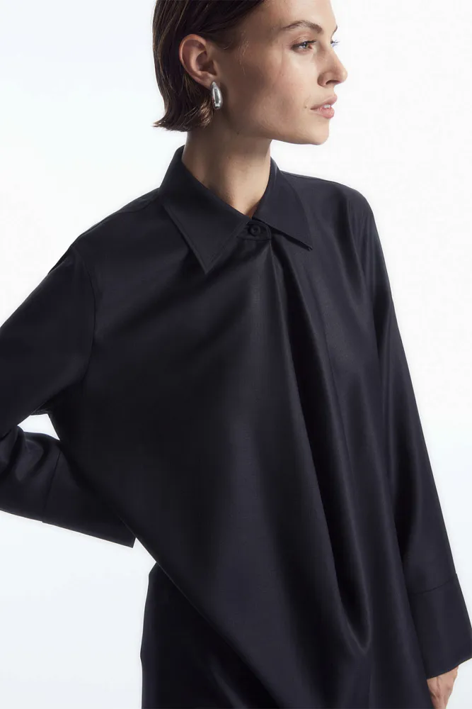 Платье-рубашка из шерсти COS