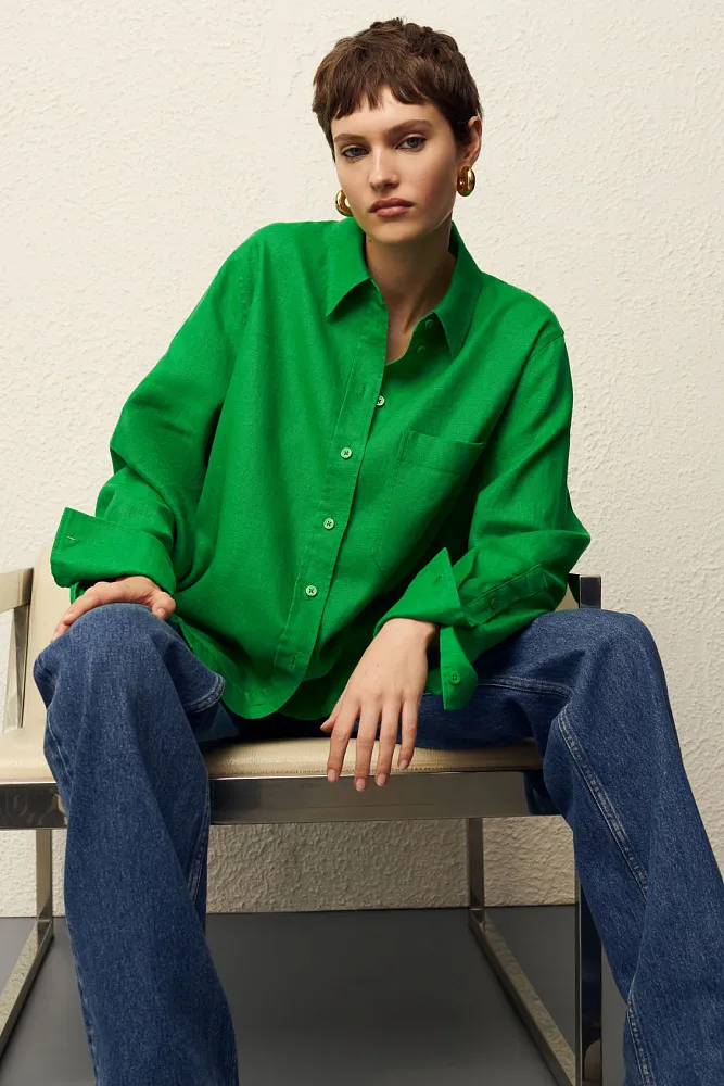 Льняная рубашка oversize COS