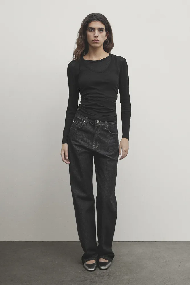 Лонгслив в рубчик MASSIMO DUTTI