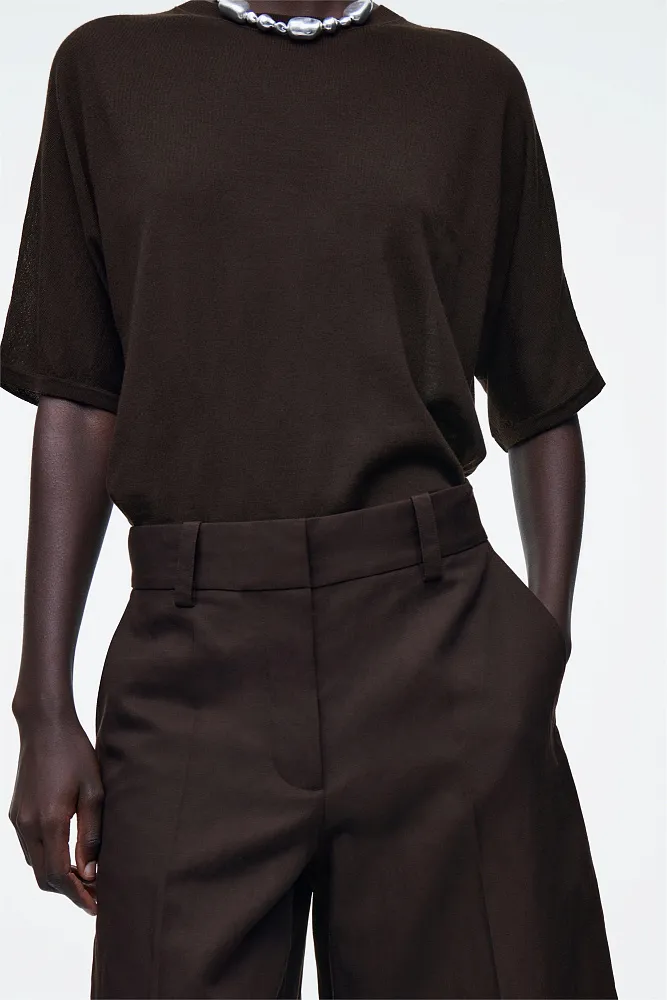 Удлиненные шорты из льняной смеси COS