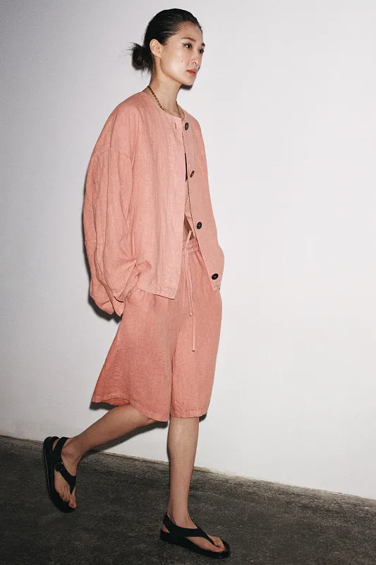 Куртка-бомбер из льна