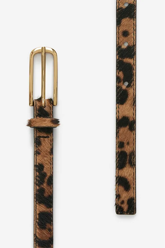 Кожаный ремень с леопардовым принтом ARKET Кожаный ремень с леопардовым принтом ARKET