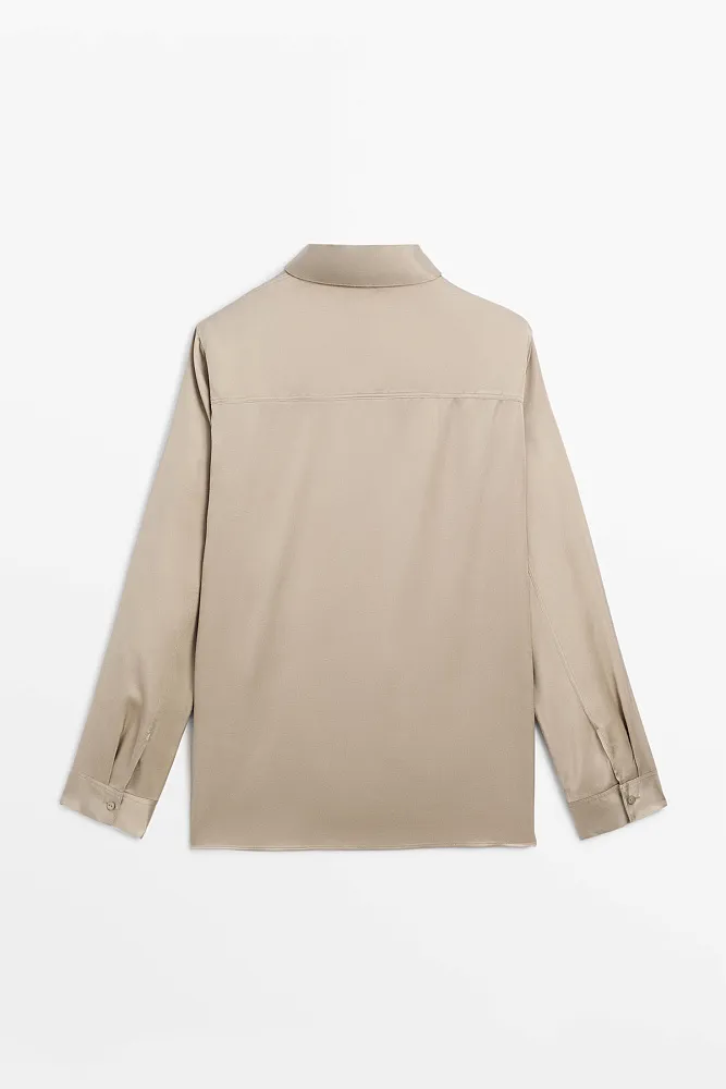 Атласная блуза MASSIMO DUTTI