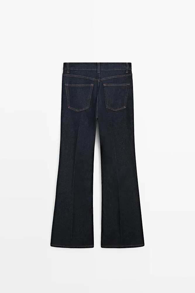 Джинсы Skinny flare с высокой посадкой MASSIMO DUTTI