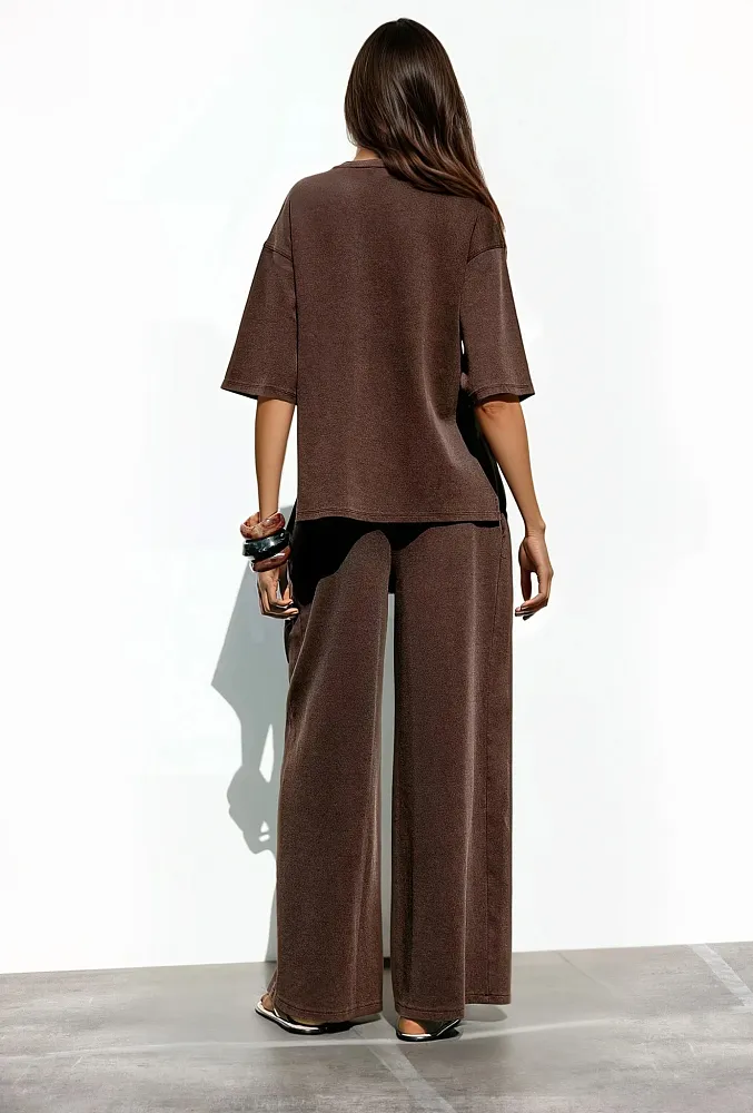 Брюки из интерлока с эффектом потертости ZARA