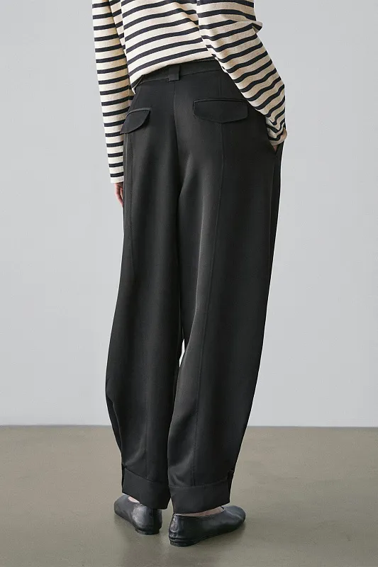 Брюки Саруэль из струящейся ткани MASSIMO DUTTI Брюки Саруэль из струящейся ткани MASSIMO DUTTI