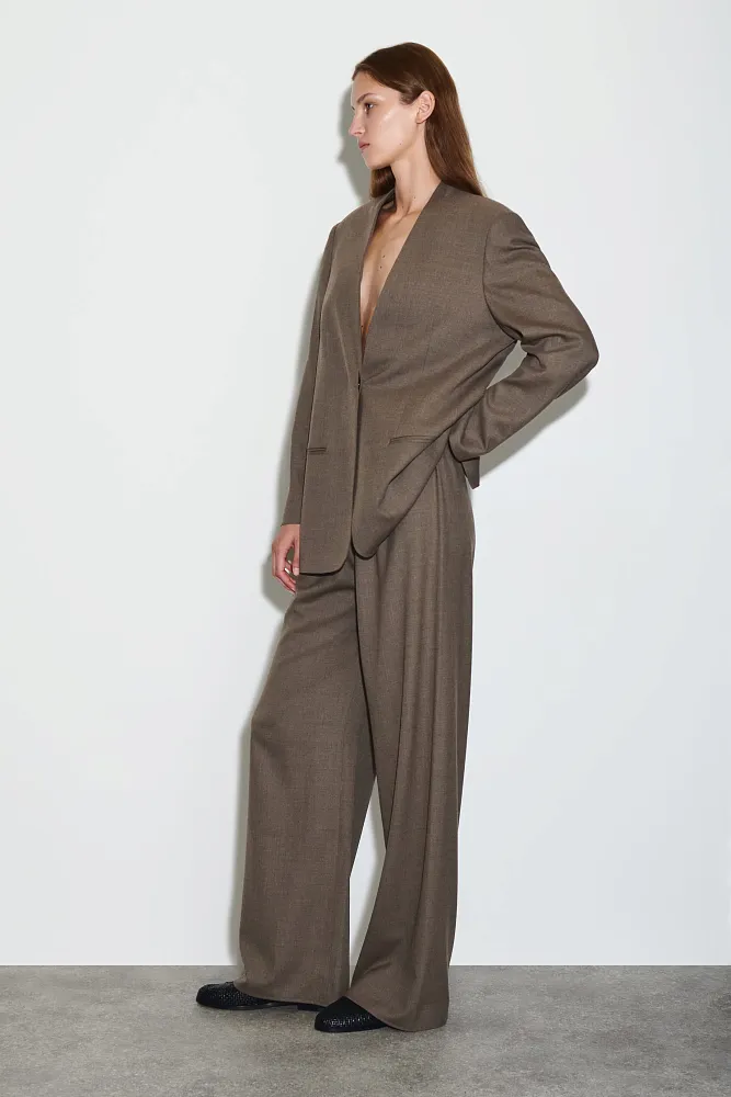 Широкие брюки из смесовой шерсти COS