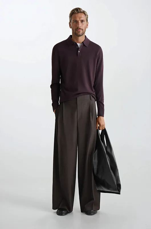 Джемпер-поло из шерсти мериноса COS Джемпер-поло из шерсти мериноса COS