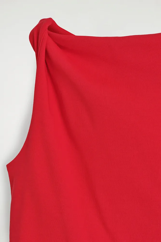 Хлопковый топ с кручеными деталями COS