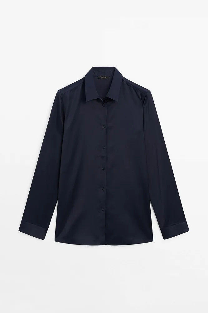 Атласная блуза MASSIMO DUTTI