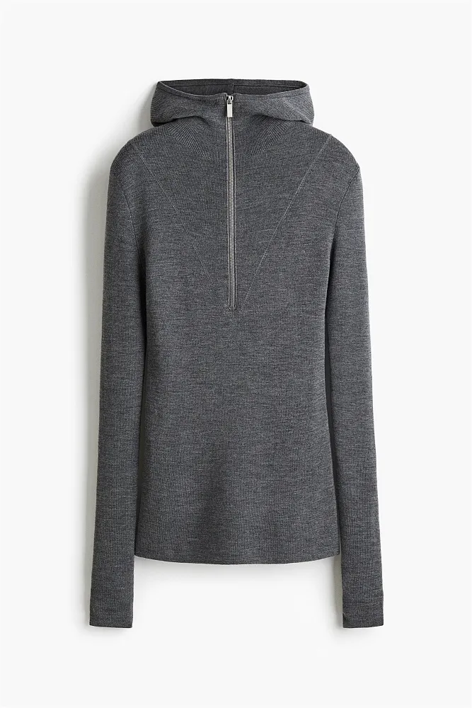 Худи из мериносовой шерсти H&M Premium Selection
