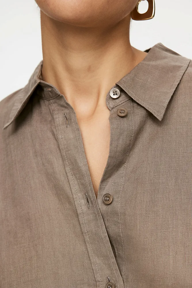 Свободная льняная рубашка ARKET