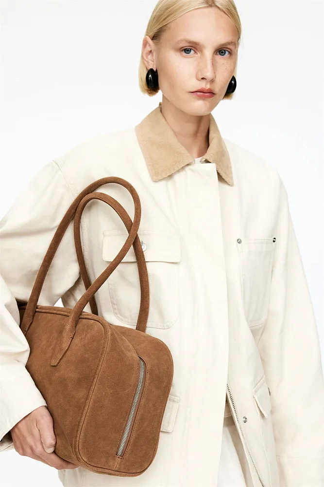 Замшевая сумка ARKET