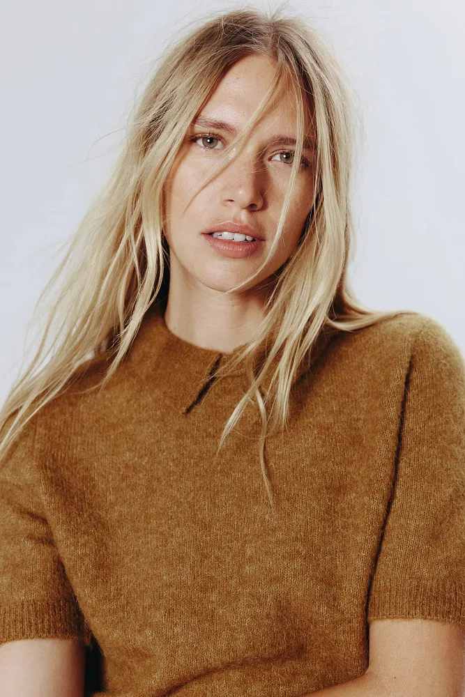 Джемпер из смеси альпаки с воротником H&M Premium Selection