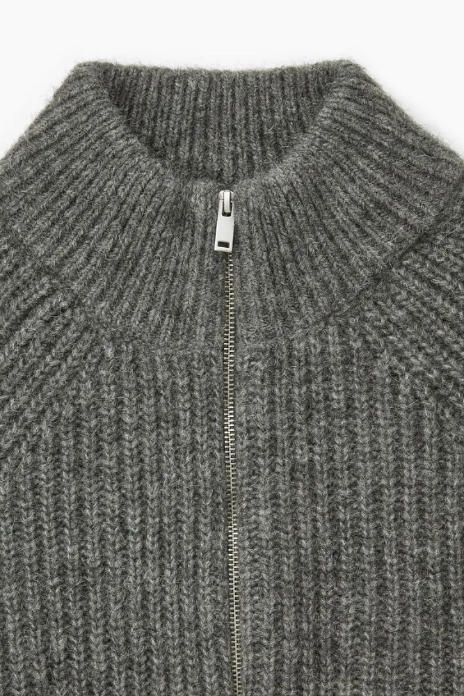 Кардиган на молнии из альпаки COS