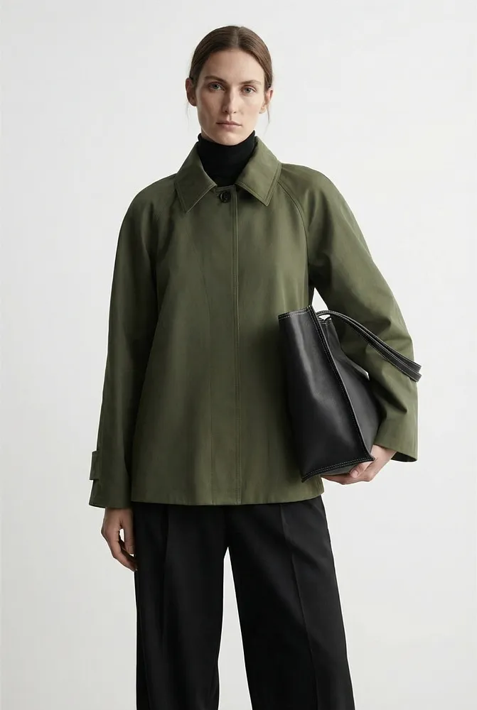 Куртка А-силуэта из хлопкового твила COS