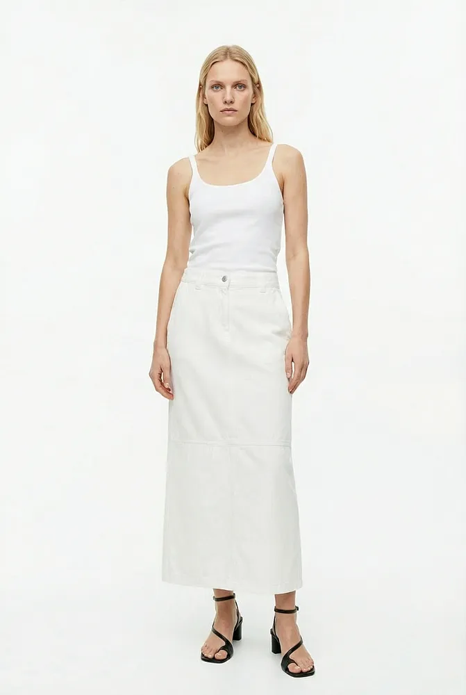 Джинсовая юбка макси