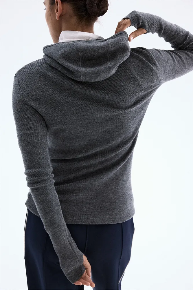 Худи из мериносовой шерсти H&M Premium Selection