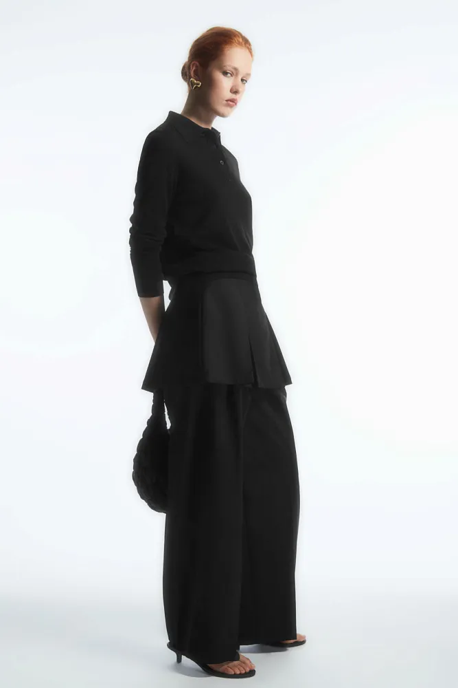 Поло из шелкового трикотажа COS