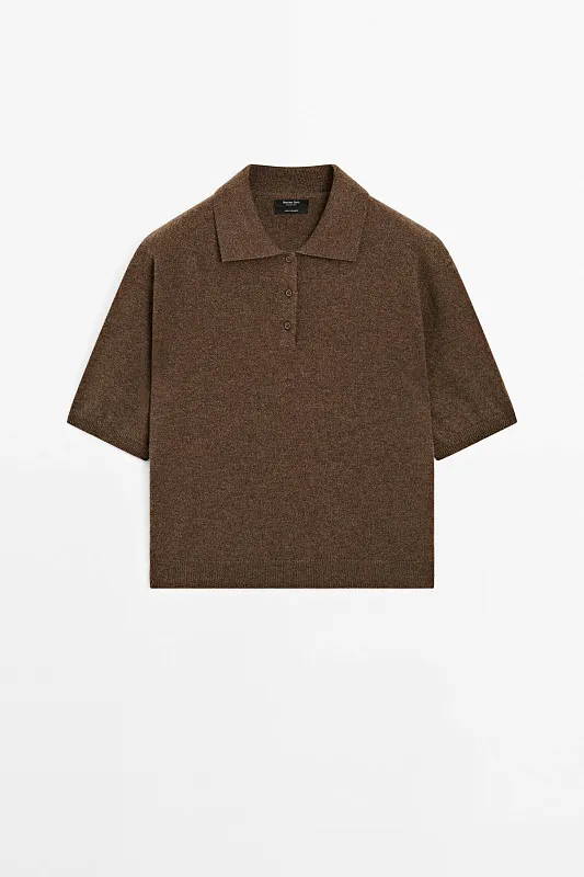 Джемпер-поло из 100% кашемира MASSIMO DUTTI Джемпер-поло из 100% кашемира MASSIMO DUTTI