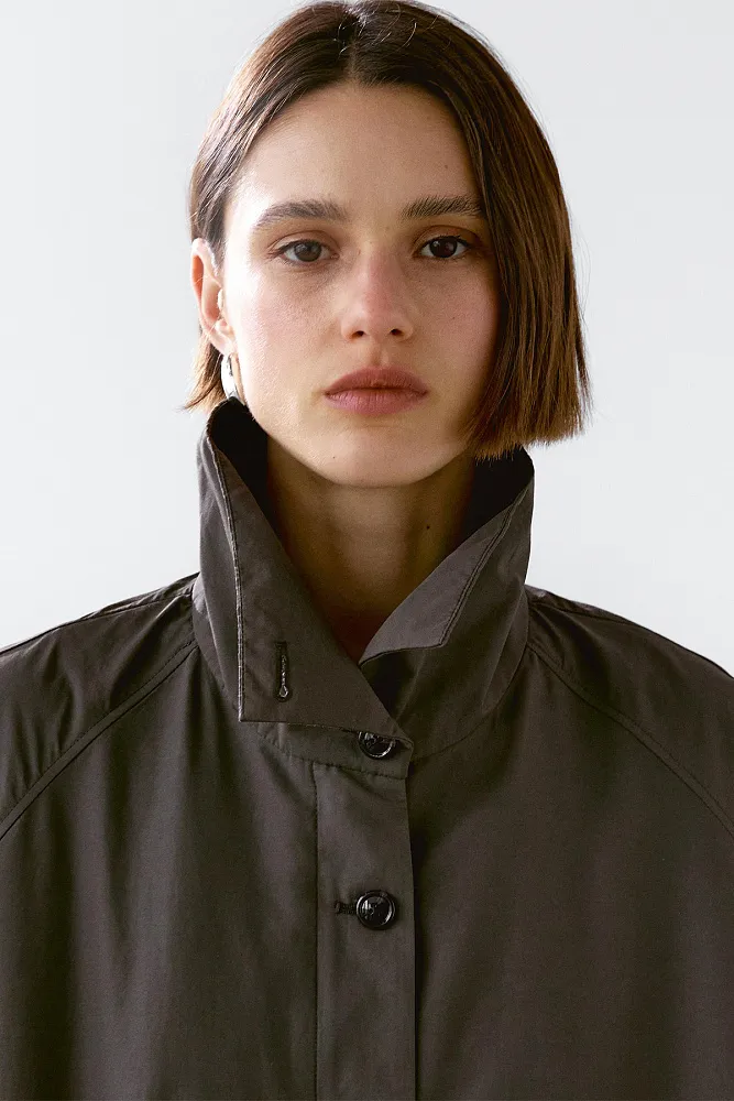 Объемная парка из смесового хлопка MASSIMO DUTTI