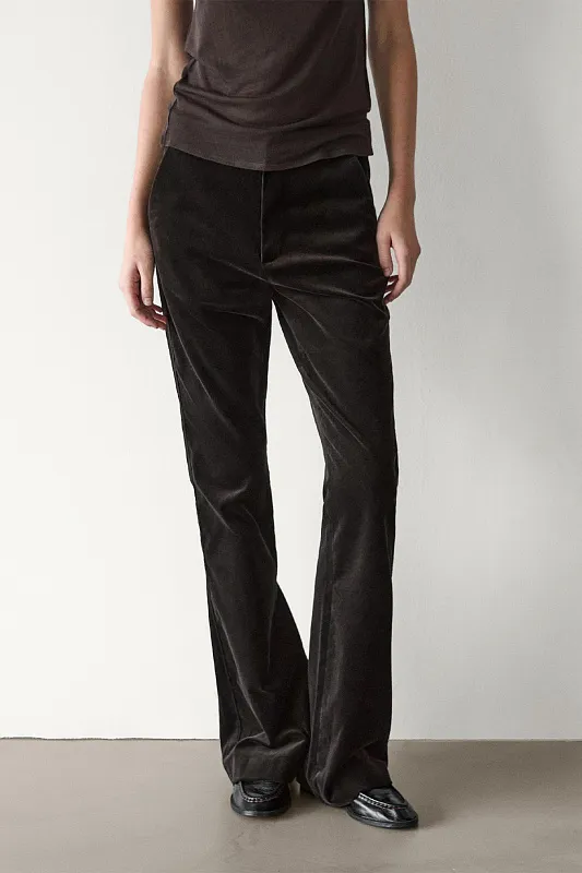 Брюки-клеш из бархата MASSIMO DUTTI Брюки-клеш из бархата MASSIMO DUTTI