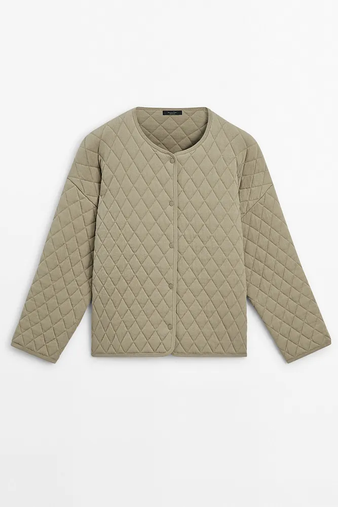 Стеганый бомбер MASSIMO DUTTI