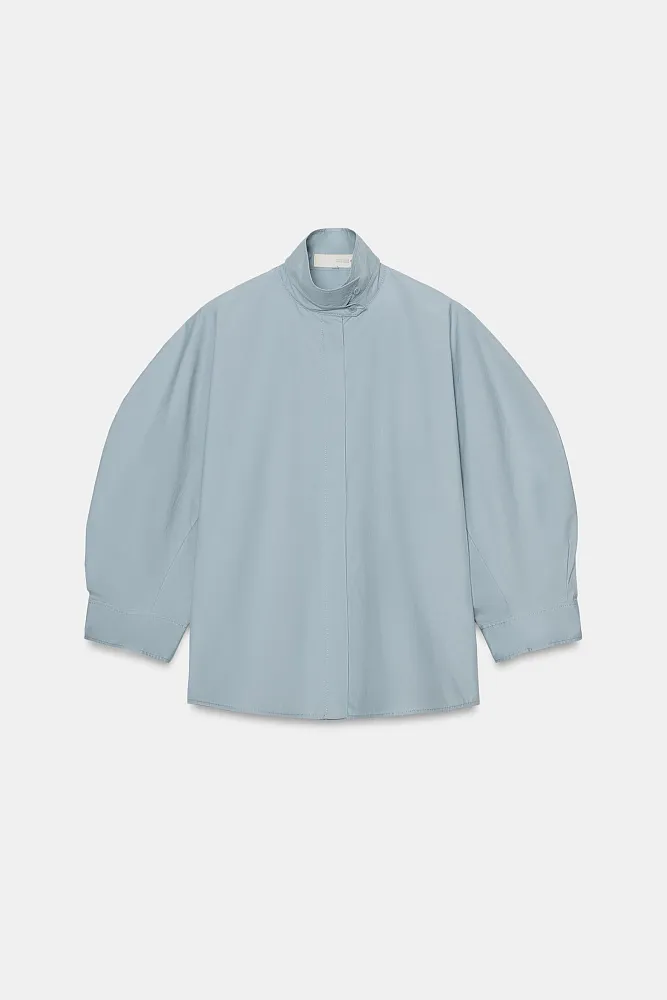 Рубашка с рукавами-фонариками ZARA