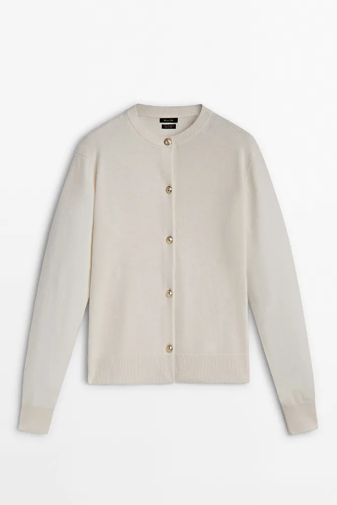 Кардиган из смесовой шерсти MASSIMO DUTTI